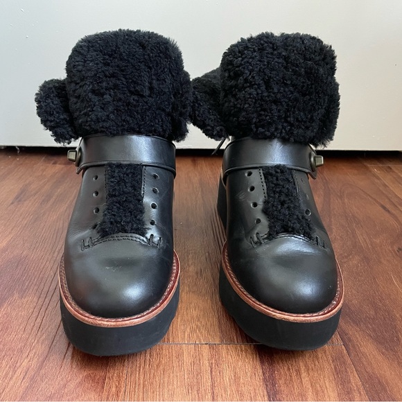 Coach Urban Hiker Shearling Platform Boots - Picture 13 of 14